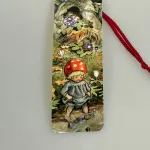 Bogmærke Karton med Elsa Beskow Tomtebo Børnene, tomtebobarnen, de små skovnisser, elsa beskow, eventyr, billedbøger, motiver, bogmærke, lille, gave, sød, symbolsk, svensk, karton, billigt, biti, ribe