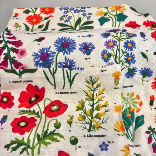 Forklæde i Bomuld med Tryk - Vilde Blomster, grøftekant, bio, miljø, blomster, natur, vild med vilje, biodiversitet, insekter, praktisk, flot, nyttigt, gave, gaveide, frisk, farveglad, bomuld, bæredygtigt, genanvendt, miljøvenlig, apron, rex, london,