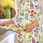 Forklæde i Bomuld med Tryk - Vilde Blomster, grøftekant, bio, miljø, blomster, natur, vild med vilje, biodiversitet, insekter, praktisk, flot, nyttigt, gave, gaveide, frisk, farveglad, bomuld, bæredygtigt, genanvendt, miljøvenlig, apron, rex, london,