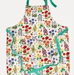 Forklæde i Bomuld med Tryk - Vilde Blomster, grøftekant, bio, miljø, blomster, natur, vild med vilje, biodiversitet, insekter, praktisk, flot, nyttigt, gave, gaveide, frisk, farveglad, bomuld, bæredygtigt, genanvendt, miljøvenlig, apron, rex, london,