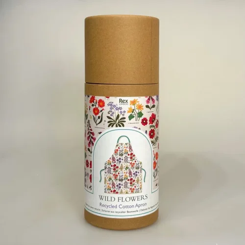 Forklæde i Bomuld med Tryk - Vilde Blomster, grøftekant, bio, miljø, blomster, natur, vild med vilje, biodiversitet, insekter, praktisk, flot, nyttigt, gave, gaveide, frisk, farveglad, bomuld, bæredygtigt, genanvendt, miljøvenlig, apron, rex, london,