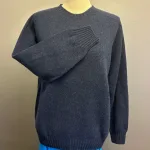 Harley of Scotland - Dame Pullover Superfine Lambswool Cosmos, midnatsblå, mørkeblå, marine, navy, elegant, cashmere, superfine, ekstra, blød, luksuriøs, kvalitet, angora, smørblød, kort, dame, model, klædelig, holdbar, klassisk, smagfuld, underspillet, skøn, kradser ikke, ensfarvet, meleret, farvespil, skotsk, skotlnd, strik, tynd, lun, indendørs, strik, trøje, sweater, pullover, rund hals, smart, sporty, posh, design, biti, ribe,