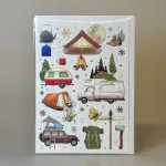 Dobbeltkort med Kuvert - Camping & Outdoor, autocamper, telt, telttur, campingvogn, camp let, outdoor, primus, økse, bål, bålsted, vandretur, personligt, symbolsk, gave, gaveide, biti, ribe