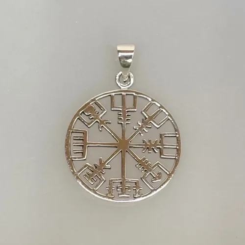 Sølv Vedhæng Vegvisir Åben, enkel, kd, 98477, stilig, magisk, heksetegn, amulet, kompas, vejviser, vikingkompas, vikingekompas, guder, gamle, mytologi, aser, vikinger, museums, smykker, ægte, original, fund, kopi, kopismykker, nordisk, dansk, fortidsfund, udgravninger, gave, gaveide, symbolsk, eksamen, eksamensgave, rejse, beskytte, lykke på rejsen, voksen, konfirmation, biti, ribe, sterling, sølv, ren, ægte, 925, kvalitet, lækker, flot