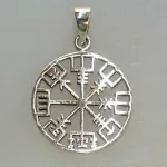 Sølv Vedhæng Vegvisir Åben, enkel, kd, 98477, stilig, magisk, heksetegn, amulet, kompas, vejviser, vikingkompas, vikingekompas, guder, gamle, mytologi, aser, vikinger, museums, smykker, ægte, original, fund, kopi, kopismykker, nordisk, dansk, fortidsfund, udgravninger, gave, gaveide, symbolsk, eksamen, eksamensgave, rejse, beskytte, lykke på rejsen, voksen, konfirmation, biti, ribe, sterling, sølv, ren, ægte, 925, kvalitet, lækker, flot