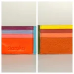 Unika Kortetui i Læder - Flerfarvet med Lomme Happy, farver, kulørt, little elephant, my wallit, italiensk, spansk, kortetui, kortholder, kortpung, lille, kompakt, credit cards, kreditkort, unisex, farveglad, særlig, speciel, flot, unika, kun en af hver, one of a kind, piger, damer, mænd, lomme, gave, gaveide, billig, lækker, skind, læder, pung, kort, cool, biti, ribe, vadehavet, 810, L Orange/Efterår