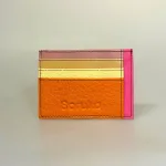 Unika Kortetui i Læder - Flerfarvet med Lomme Rød, I Orange/Pastel, farver, kulørt, little elephant, my wallit, italiensk, spansk, kortetui, kortholder, kortpung, lille, kompakt, credit cards, kreditkort, unisex, farveglad, særlig, speciel, flot, unika, kun en af hver, one of a kind, piger, damer, mænd, lomme, gave, gaveide, billig, lækker, skind, læder, pung, kort, cool, biti, ribe, vadehavet, 81047