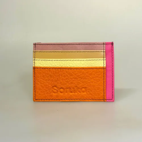 Unika Kortetui i Læder - Flerfarvet med Lomme Rød, I Orange/Pastel, farver, kulørt, little elephant, my wallit, italiensk, spansk, kortetui, kortholder, kortpung, lille, kompakt, credit cards, kreditkort, unisex, farveglad, særlig, speciel, flot, unika, kun en af hver, one of a kind, piger, damer, mænd, lomme, gave, gaveide, billig, lækker, skind, læder, pung, kort, cool, biti, ribe, vadehavet, 81047