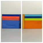 Unika Kortetui i Læder - Flerfarvet med Lomme blå, E Blå/Tan, farver, kulørt, little elephant, my wallit, italiensk, spansk, kortetui, kortholder, kortpung, lille, kompakt, credit cards, kreditkort, unisex, farveglad, særlig, speciel, flot, unika, kun en af hver, one of a kind, piger, damer, mænd, lomme, gave, gaveide, billig, lækker, skind, læder, pung, kort, cool, biti, ribe, vadehavet, 81047