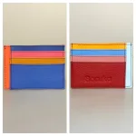 Unika Kortetui i Læder - Flerfarvet med Lomme blå, F Blå/Hindbær, farver, kulørt, little elephant, my wallit, italiensk, spansk, kortetui, kortholder, kortpung, lille, kompakt, credit cards, kreditkort, unisex, farveglad, særlig, speciel, flot, unika, kun en af hver, one of a kind, piger, damer, mænd, lomme, gave, gaveide, billig, lækker, skind, læder, pung, kort, cool, biti, ribe, vadehavet, 81047