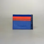 Unika Kortetui i Læder - Flerfarvet med Lomme blå, E Blå/Tan, farver, kulørt, little elephant, my wallit, italiensk, spansk, kortetui, kortholder, kortpung, lille, kompakt, credit cards, kreditkort, unisex, farveglad, særlig, speciel, flot, unika, kun en af hver, one of a kind, piger, damer, mænd, lomme, gave, gaveide, billig, lækker, skind, læder, pung, kort, cool, biti, ribe, vadehavet, 81047