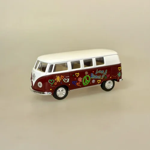 1962, 12072, 1:32, VW Folkevogns Rugbrød - Samba Flower Power Bordeaux, Hippie, goki, VW Folkevogns Rugbrød - Samba blå, VW Folkevogns Rugbrød - Samba Blå/Hvid, bus, folkevogn, folkevognsbus, rugbrødsbil, rugbrød, varebil, surfer, surferbus, hippue, hippiestyle, ud i det , nostalgi, 70'erne, modelbiler, modelbil, volkswagen, samba, bully, biti, ribe