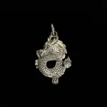 Vikingevedhæng i Sølv - Drage Snoet som S. kd, 56061, s-formet, let, kløer, arrig, sølvvedhæng, mytologi, magisk, væsen, eventyr, asgård, udgård, midgård, thor, rollespil, fabeldyr,