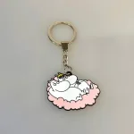 Nøglering - Mumi & Snorkfrøkenen på Lyserød Sky, kærlighed, moomin123D, rosa, lyserød, sød, cute, kærester, love, metalnøglering, emalje, emaljeret, kvalitet, lækker, taskepynt, gave, gaveide, konfirmation, konfirmand, mumiting, mumidalen, moomin, biti, ribe