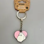 Nøglering - Mumi i Lyserødt Hjerte, rosa, mumi, moomin, hjerte, cute, Moomin123E, love, metalnøglering, emalje, emaljeret, kvalitet, lækker, taskepynt, gave, gaveide, konfirmation, konfirmand, mumiting, mumidalen, moomin, biti, ribe