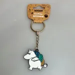 Nøglering - Mumi på Vandretur, rygsæk, sovepose, liggeunderlag. oppakning, spejder, camping, glamping, moomin, metalnøglering, emalje, emaljeret, kvalitet, lækker, taskepynt, gave, gaveide, konfirmation, konfirmand, mumiting, mumidalen, moomin, biti, ribe