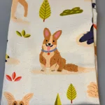 Viskestykke Bomuld med Tryk - Natur med Hunde, cremefarvet, natur, lyst, 31325, rex london, hundemotiv, gave, hundeejer, schnauzer, gravhund, old english, sheepdog, whippet, mynde, grand danois, blodhund, beagle, schnauzer, husky, chou chou, border collie, blodhund, basset, bull dog, cocker, springer, spaniel, whippet, papillon