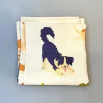 Viskestykke Bomuld med Tryk - Natur med Hunde, cremefarvet, natur, lyst, 31325, rex london, hundemotiv, gave, hundeejer, schnauzer, gravhund, old english, sheepdog, whippet, mynde, grand danois, blodhund, beagle, schnauzer, husky, chou chou, border collie, blodhund, basset, bull dog, cocker, springer, spaniel, whippet, papillon