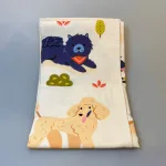 Viskestykke Bomuld med Tryk - Natur med Hunde, cremefarvet, natur, lyst, 31325, rex london, hundemotiv, gave, hundeejer, schnauzer, gravhund, old english, sheepdog, whippet, mynde, grand danois, blodhund, beagle, schnauzer, husky, chou chou, border collie, blodhund, basset, bull dog, cocker, springer, spaniel, whippet, papillon