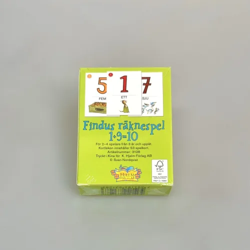 Findus Spil - Kortspil Regnespillet, plutifikation, plus, regne, tiervenner, findus, peddersen, petterson, kat, børn, børnespil, billedkort,