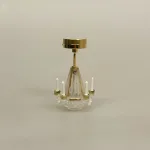 Miniature Krystal Lysekrone Lille, krystallyskrone, krystal, loftslampe, plafond, pendel, miniature, tre, arme, lysekrone, smart, batteri, ledningsfri, standerlampe, gulvlampe, retro, symbolsk, gave, lampe i gave, gavekort, lampekøb, miniature, 1:12, dukkehus, tilbehør, ting til, dukkehuset, lamper, belysning, batteri, nisser, nissehus, nissebo, nissedør, hygge, julekrybbe, julelandskab, mini, lamper, biti, ribe