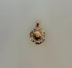 Bronze Vikingevedhæng - Solhjul, solhjulet, årets, måneder, vikinger, v 'ikingesmykker, vikinger, symbol, smykke, museumssmykke, vedhæng, gylden, bronze, messing, kobber, ægte, original, fund, udgravninger, ribe, vikingetiden, biti, ribe, dansk, danmark, danefæ, 355-10,