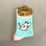 Strømper Sport - Mumi Running, løbe, jogging, turkis, pastelfarver, miami, california, beach, pastel, farver, soft, retro, 80'erne, vibes, strand, snorkfrøkenen, lucky, socks, retro, farver, sjove, herlige, humoristiske, gave, gaveide, camping, outdoor, life, hike, sportssokker, sportsstrømper, ankelsokker, bomuld, bomuldssokker, feminint, tøset, cute, love, rosa, pink, babypink, lyssrød, rosa, kærlighed, pigesokker, pige, dame, girly, mumitroldene, moomin, mumidalen, strømper, sokker, sommersokker, dame, damesokker, pigestrømper, sneakers, sneaker strømper, tegneserie, cartoon, sjove, søde, glade, kvalitet, god, lækker, holdbare, sokker, strømper, bomuld, bomuldsstrømper, bomuldssokker, sjove, motiv, kulørte, farverige, humoristiske, mumisokker, mumistrømper,, økologisk, holdbare, gave, gaveide, fan, stærk, sej, forbillede, konfirmationsgave, konfirmand, gaveide, gave, biti, ribe, nordic boddies,