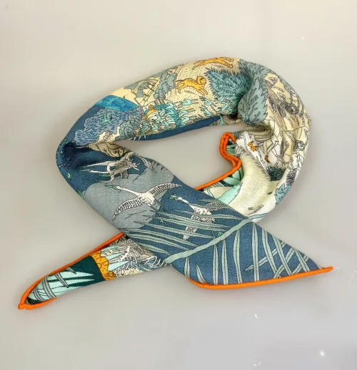 Bandana Tørklæde Uld og Silke - Fantastisk Fauna - Billede 11