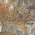 Bandana Tørklæde Uld og Silke - Hidden Palace, urskov, jungle, skjult, forsvunden, by, rige, glemt, pallads, slot, magisk, elegant, chic, smart, moderne, merino, uld, twill, twillvævet, silke, luksus, kraftigt, lunt, blødt, efterår,, vinter, forår, halsen, charmeklud, bandeaux, lille, chic, vendbart, dobbelt, vævet, håndrullede, kanter, lækker, kvalitet, smart, moderne, luksus, elegant, poetisk, smukt, blå, toner, harmonisk, eventyrligt, silkebandana, lille, firkantet, kvadratisk, løver, heste, traner, svaner, skildpadder, elefanter, safari, bjerg, afrika, flod, skabelsen, noas ark, hulemaleri, kunst, livets gang, dyreflokke, dyreliv, musik, hymne, hyldest, palmer, frodigt, gave, gaveide, antropolog, antropologi, biti, ribe