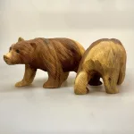 Bjørn - Håndskåret Træ - Stor, 25 cm, BW-25, RA-BW-25, brun bjørn, ursus, bamsefar, bjørnen bjørn, guldlok og de tre bjørne, ursus arctos, ursidae