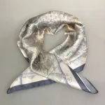 Silketørklæde Bandana Secret Garden, eventyr, magisk, yndigt, poetisk, pastel, lyse, farver, elegant,pegasus, alfe, bambi, hjort, sommerfult, feminint,