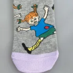 Strømper Pippi Langstrømpe - Grå, lysegrå, melange, hopla, PIPPI17M damestrømper, dame, pige, drenge, festlige, pippi, ting, assesoires, accessoires, sokker, strømper, bomuld, bomuldsstrømper, bomuldssokker, sjove, motiv, kulørte, farverige, humoristiske, pippisokker, pippistrømper, økologisk, holdbare, gave, gaveide, pippi fan, sstærk, sej, forbillede, konfirmationsgave, konfirmand, gaveide, gave, biti, ribe, astrid lindgren, pippiting, nordic boddies