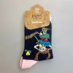 Strømper Pippi Langstrømpe - Mørkeblå, navy, marine, blå, rosa, lyserød, pærer, pæretræ, PIPPI, damestrømper, dame, pige, drenge, festlige, pippi, ting, assesoires, accessoires, sokker, strømper, bomuld, bomuldsstrømper, bomuldssokker, sjove, motiv, kulørte, farverige, humoristiske, pippisokker, pippistrømper, økologisk, holdbare, gave, gaveide, pippi fan, sstærk, sej, forbillede, konfirmationsgave, konfirmand, gaveide, gave, biti, ribe, astrid lindgren, pippiting, pippi17L, nordic boddies