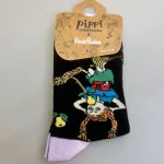 Strømper Pippi Langstrømpe - Sort, pærer, pæretræ, PIPPI, damestrømper, dame, pige, drenge, festlige, pippi, ting, assesoires, accessoires, sokker, strømper, bomuld, bomuldsstrømper, bomuldssokker, sjove, motiv, kulørte, farverige, humoristiske, pippisokker, pippistrømper, økologisk, holdbare, gave, gaveide, pippi fan, sstærk, sej, forbillede, konfirmationsgave, konfirmand, gaveide, gave, biti, ribe, astrid lindgren, pippiting, pippi170G, nordic boddies