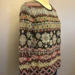 Dunque Fintstrikket Pullover - Øko Bomuld Sort Multi, øko, økologisk, bio, gotts, bomuldspullover, bomuldsbluse, bomuldsstrik, fintstrikket, let, blød, tradition, alternativ til uld, vinter, hele året, pullover, damepullover, smuk, særlig, mosaik, mønster, biti, ribe,