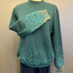 Ivko Pullover - Azulejo Fade Petrol, 262731, tricot, fintstrikket, højhalset, rullekrave, turtleneck, rummelig, klædelig, smart, særlig, kradser ikke, bæredygtig, holdbar, naturmaterialer, åndbar, temperaturregulerende, ikke for varm, lun, strik, striktrøje, damestrik, strikbluse, strikket, sweater, vinter, efterår, helårs, forår, dametrøje, gave, gaveide, kvaltet, lækker, flot, julegave, efterårsstrik, biti, ribe