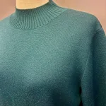 Ivko Pullover - Azulejo Fade Petrol, 262731, tricot, fintstrikket, højhalset, rullekrave, turtleneck, rummelig, klædelig, smart, særlig, kradser ikke, bæredygtig, holdbar, naturmaterialer, åndbar, temperaturregulerende, ikke for varm, lun, strik, striktrøje, damestrik, strikbluse, strikket, sweater, vinter, efterår, helårs, forår, dametrøje, gave, gaveide, kvaltet, lækker, flot, julegave, efterårsstrik, biti, ribe
