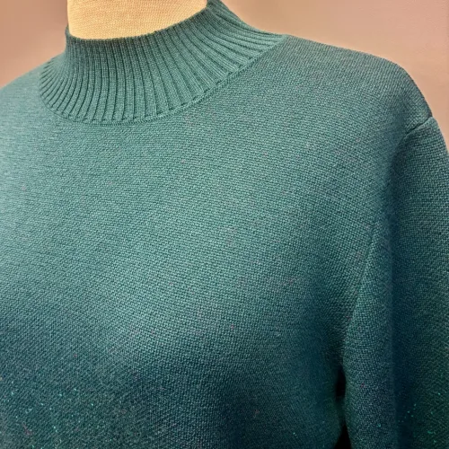 Ivko Pullover - Azulejo Fade Petrol, 262731, tricot, fintstrikket, højhalset, rullekrave, turtleneck, rummelig, klædelig, smart, særlig, kradser ikke, bæredygtig, holdbar, naturmaterialer, åndbar, temperaturregulerende, ikke for varm, lun, strik, striktrøje, damestrik, strikbluse, strikket, sweater, vinter, efterår, helårs, forår, dametrøje, gave, gaveide, kvaltet, lækker, flot, julegave, efterårsstrik, biti, ribe