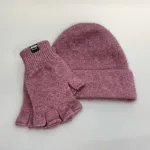Strikkede Vanter med Åbne Fingre Possum - Mauve, syren, rosa, lilla, lyslilla, gammelrosa, rosenrød, possum, opossum, merino, silke, wild, new zealand, muffedisser, pulsvarmere, korte, indendørs, åbne fingre, mobilhandsker, mobilvanter, lækre, luksus, lyseblå, jeansblå, smarte, kvalitet, bæredygtig, miljø, holdbare, naturlige, biti, ribe, vanter, fingerhandsker, fingerfri,