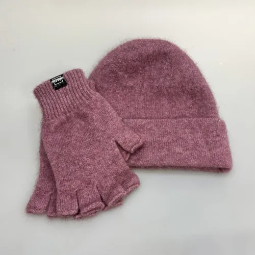 Strikkede Vanter med Åbne Fingre Possum - Mauve, syren, rosa, lilla, lyslilla, gammelrosa, rosenrød, possum, opossum, merino, silke, wild, new zealand, muffedisser, pulsvarmere, korte, indendørs, åbne fingre, mobilhandsker, mobilvanter, lækre, luksus, lyseblå, jeansblå, smarte, kvalitet, bæredygtig, miljø, holdbare, naturlige, biti, ribe, vanter, fingerhandsker, fingerfri,